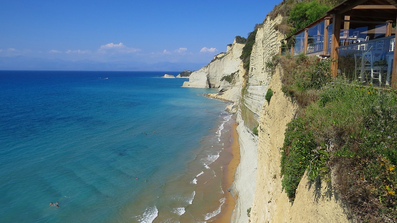 Image - sea ionic cliff lookout