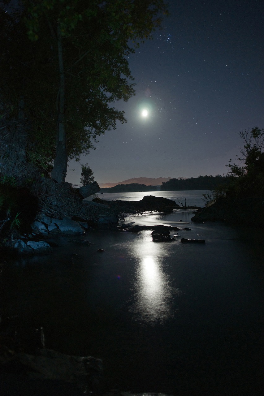 Image - night moon sky star night view