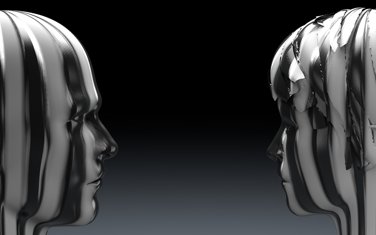 Image - head man woman face profile art