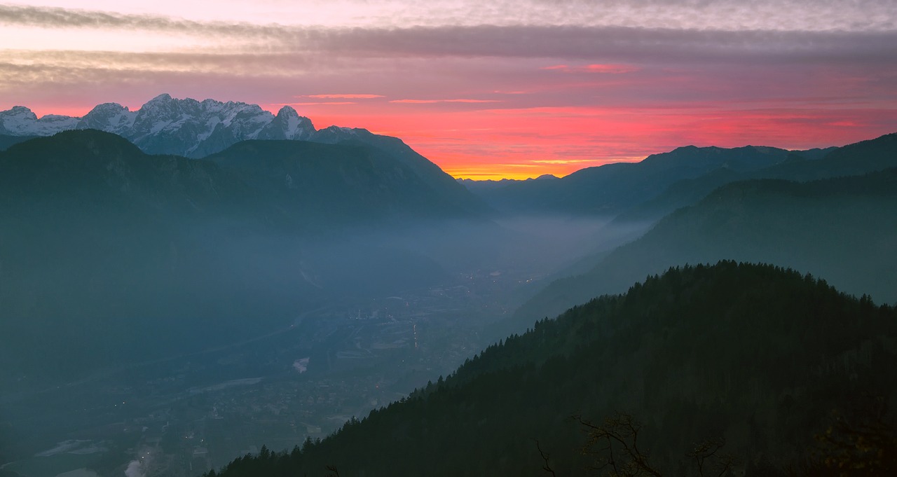 Image - slovenia sunset dusk beautiful