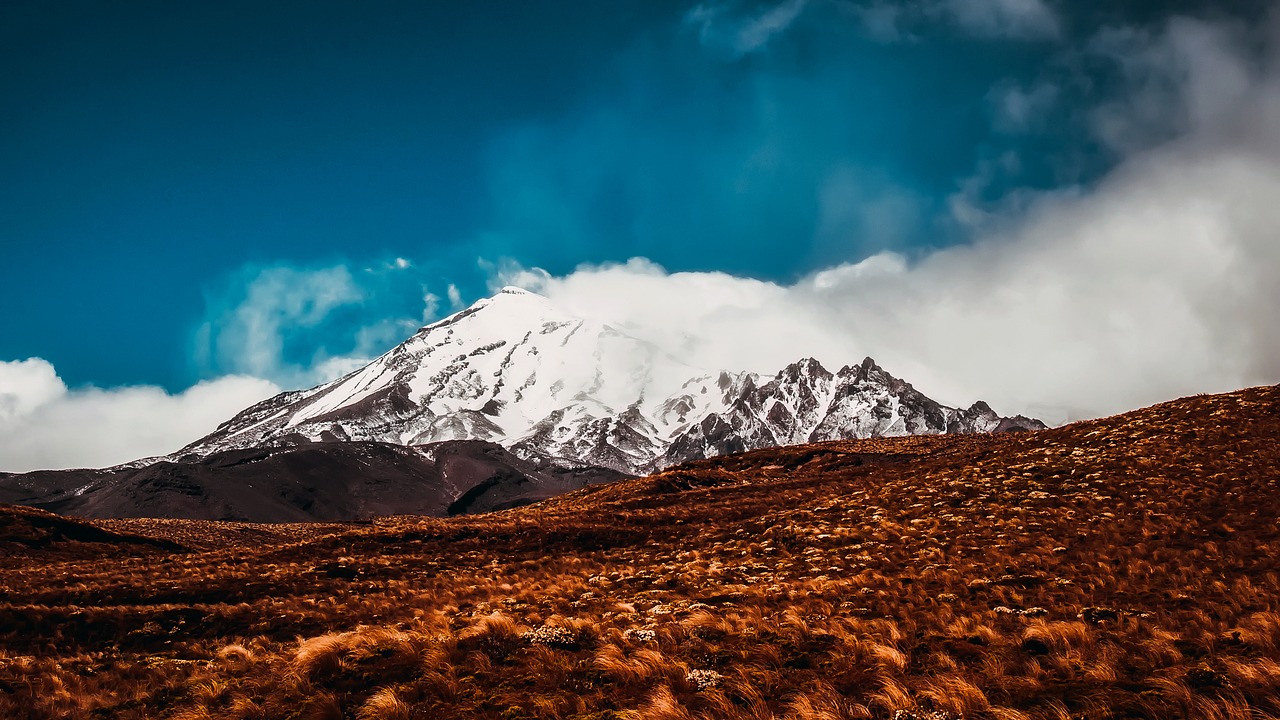 Image - new zealand mountains sky clouds