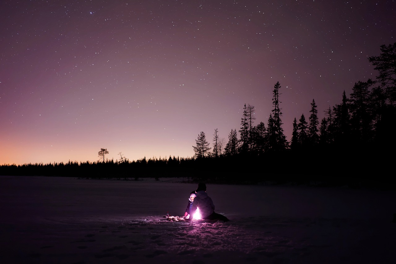 Image - finland stars sky night evening