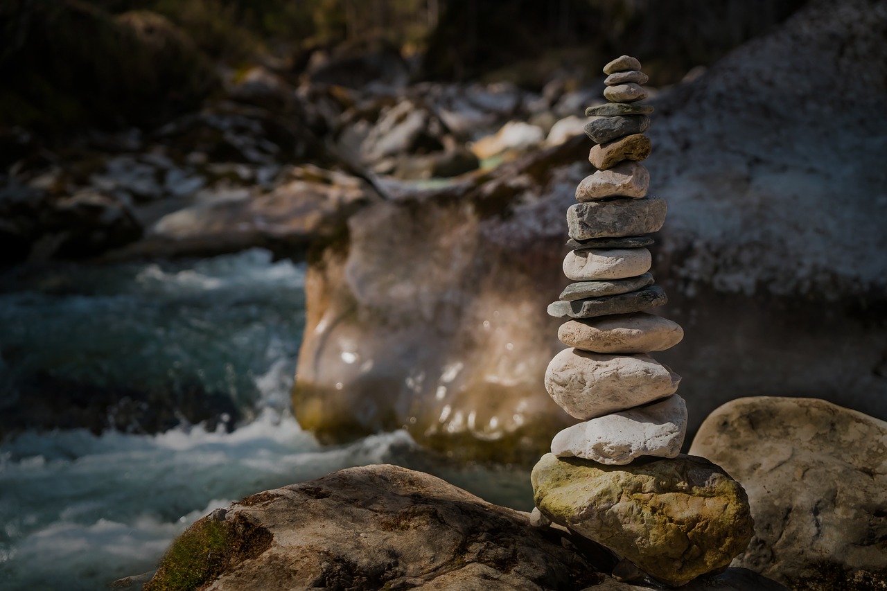 Image - stones nature long exposure cairn