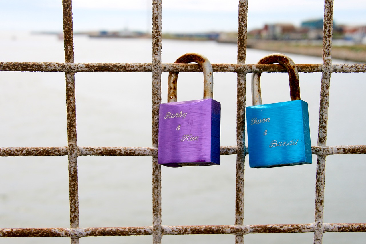Image - castles love grid water padlock