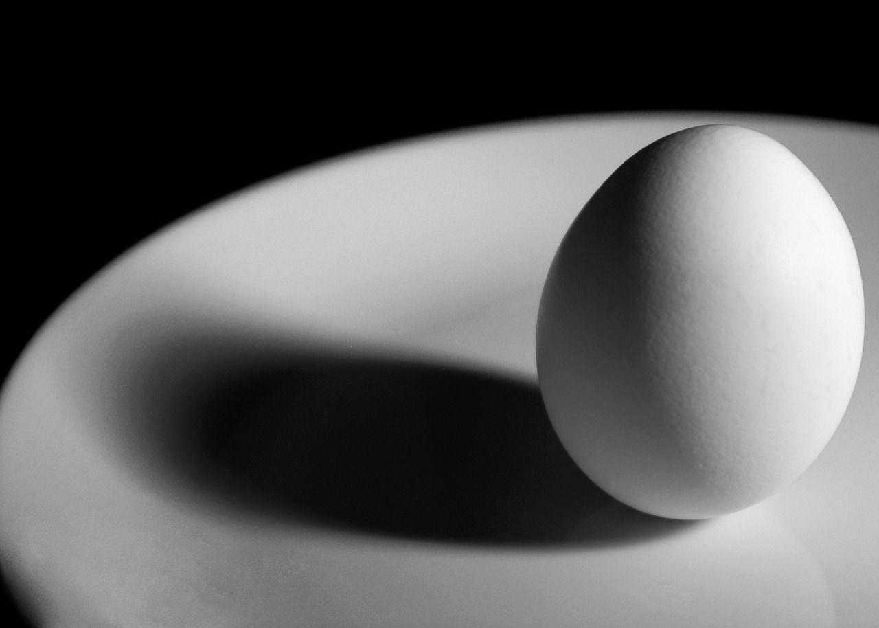 Image - egg breakfast black and white b w