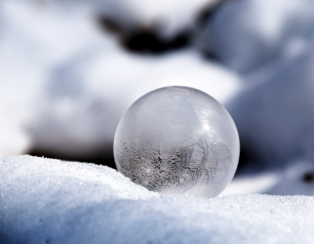 Image - soap bubble frosted winter cold