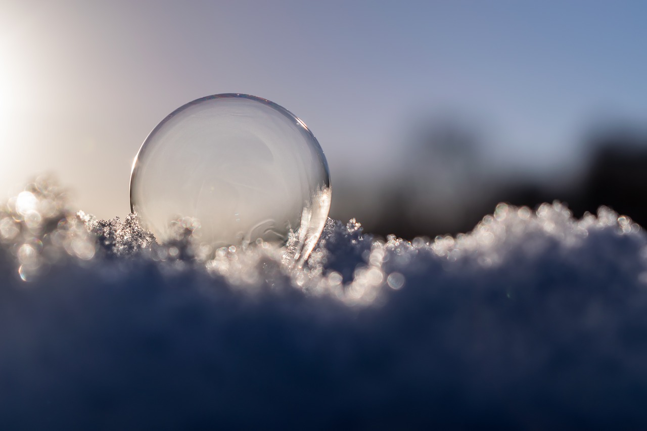 Image - soap bubble sun blue orange yellow