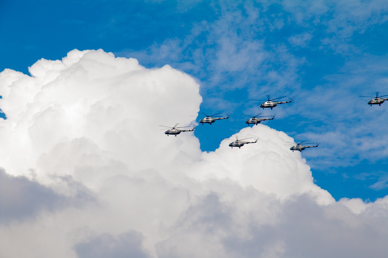 Image - clouds helicopters aircraft sky