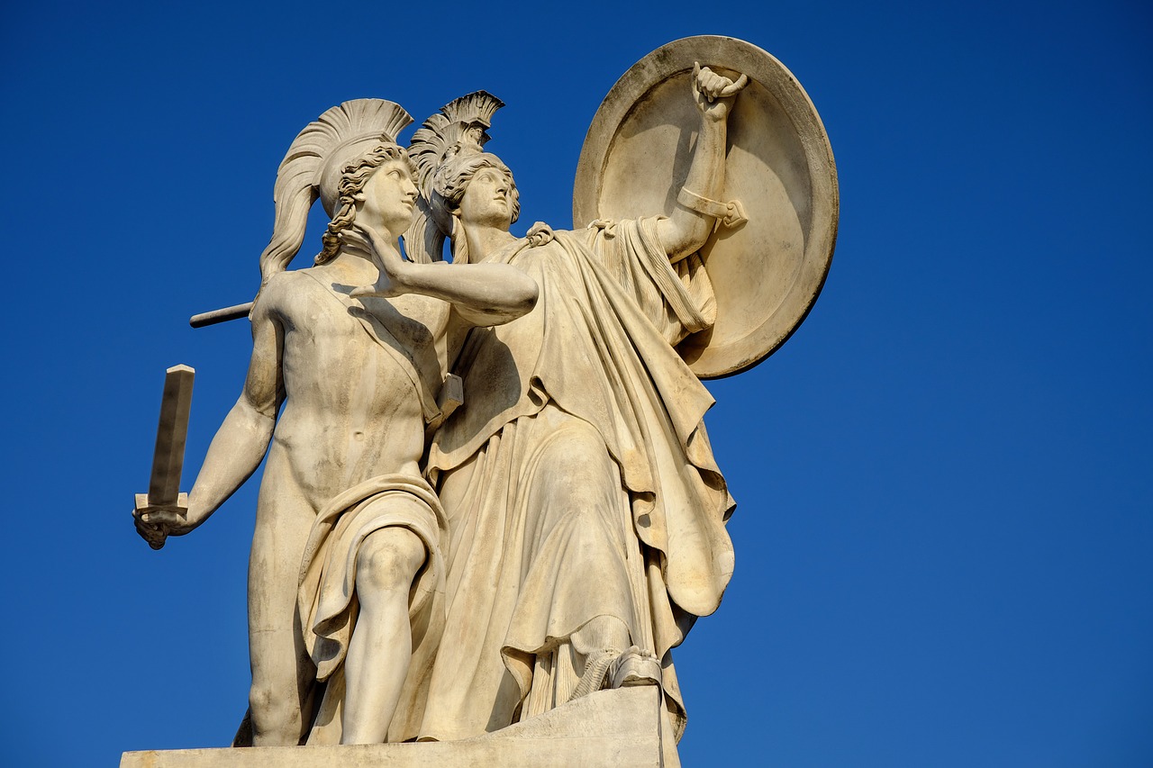 Image - monument greek gods figures athena