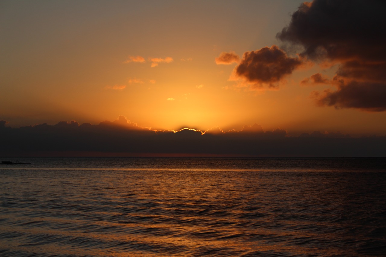 Image - sun sunset mauritius hotel sea