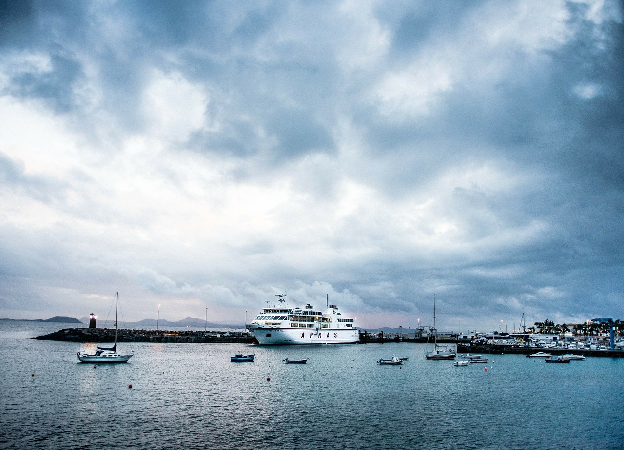 Image - playa blanca port ferry ship sea