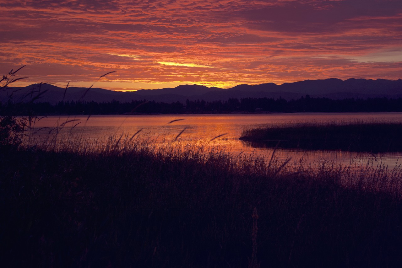 Image - idaho water lake sunrise scenic