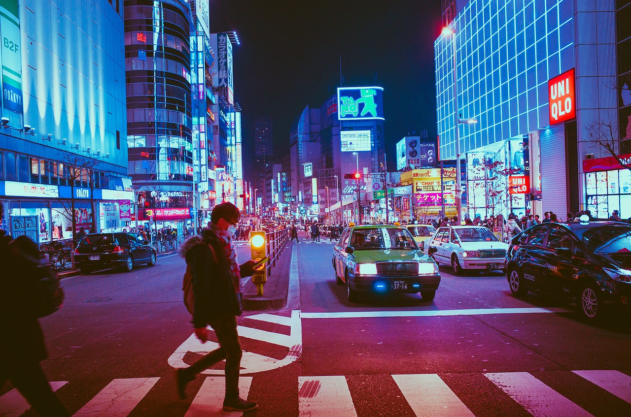 Image - japan osaka night asia landmark