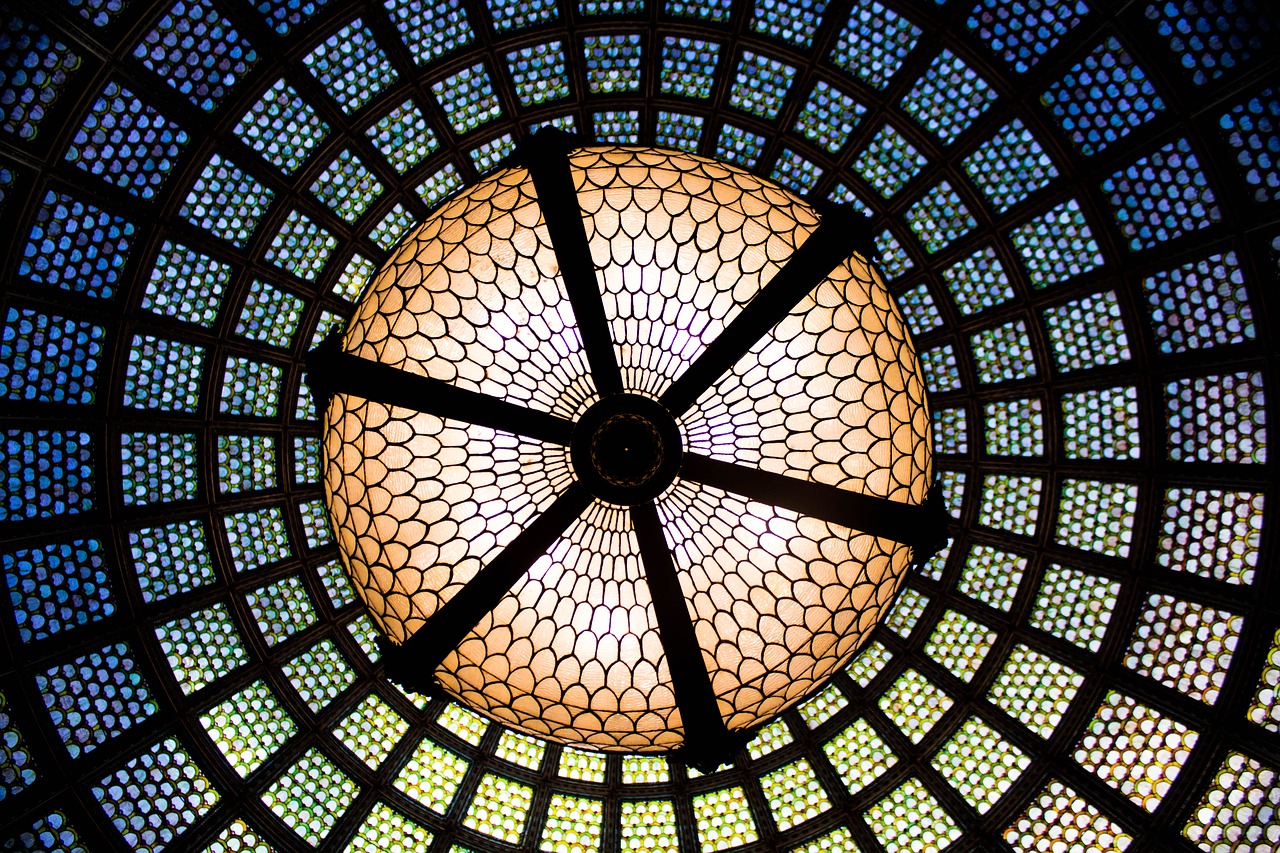 Image - tiffany dome chandelier glass