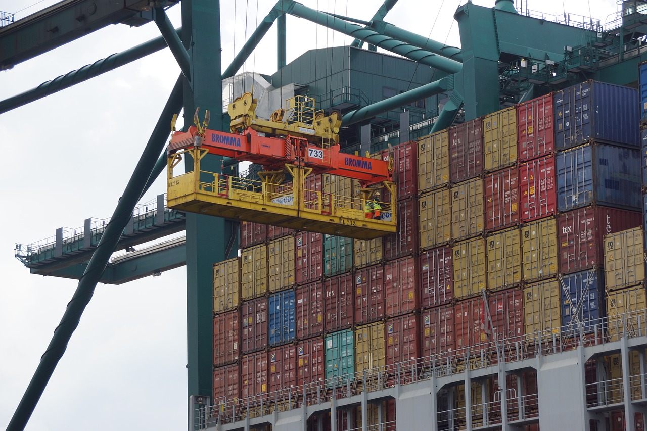 Image - containers ship port transport