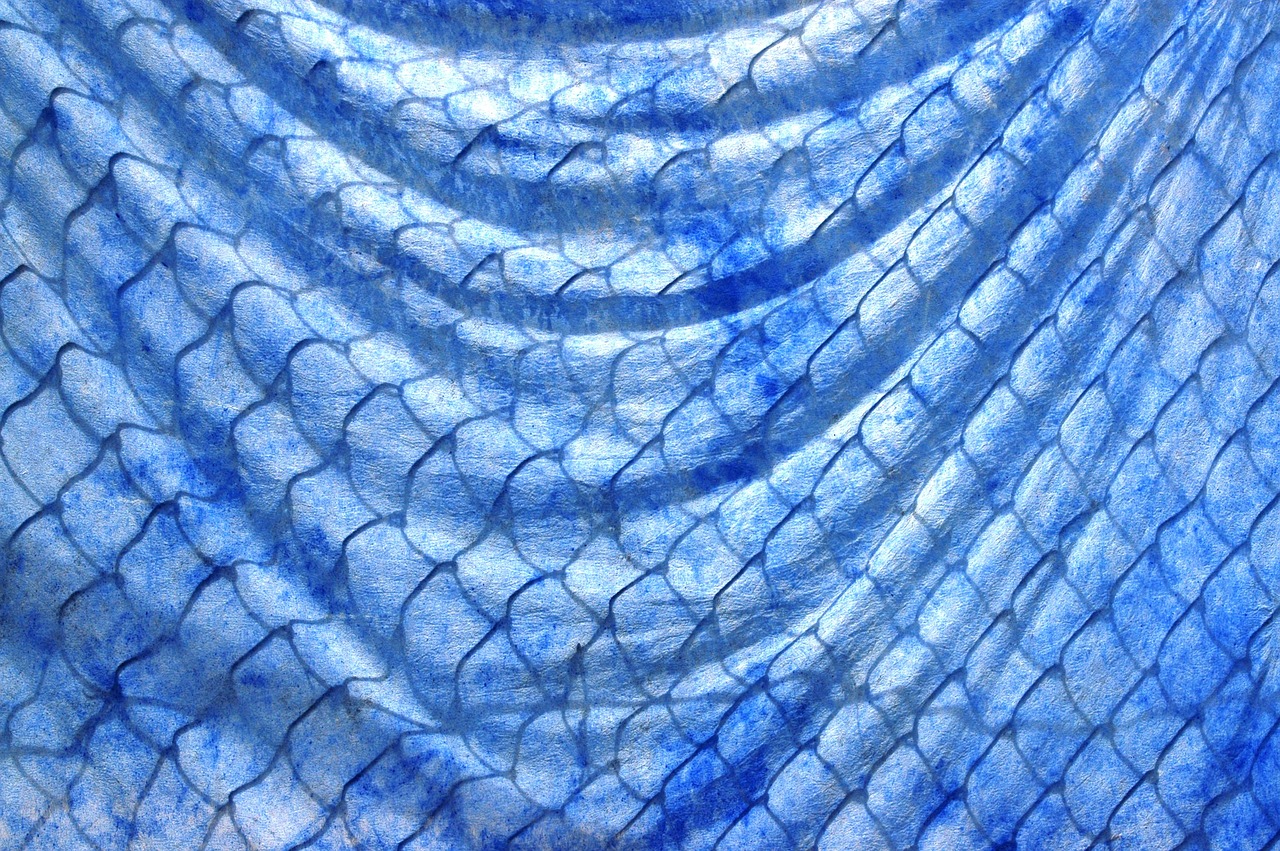 Image - fence blue background waves