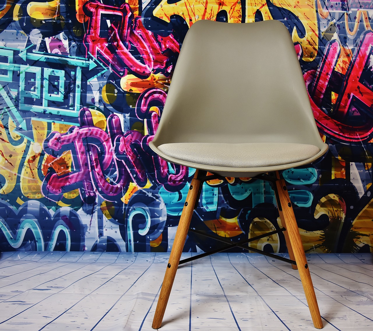 Image - graffiti wall colorful street art