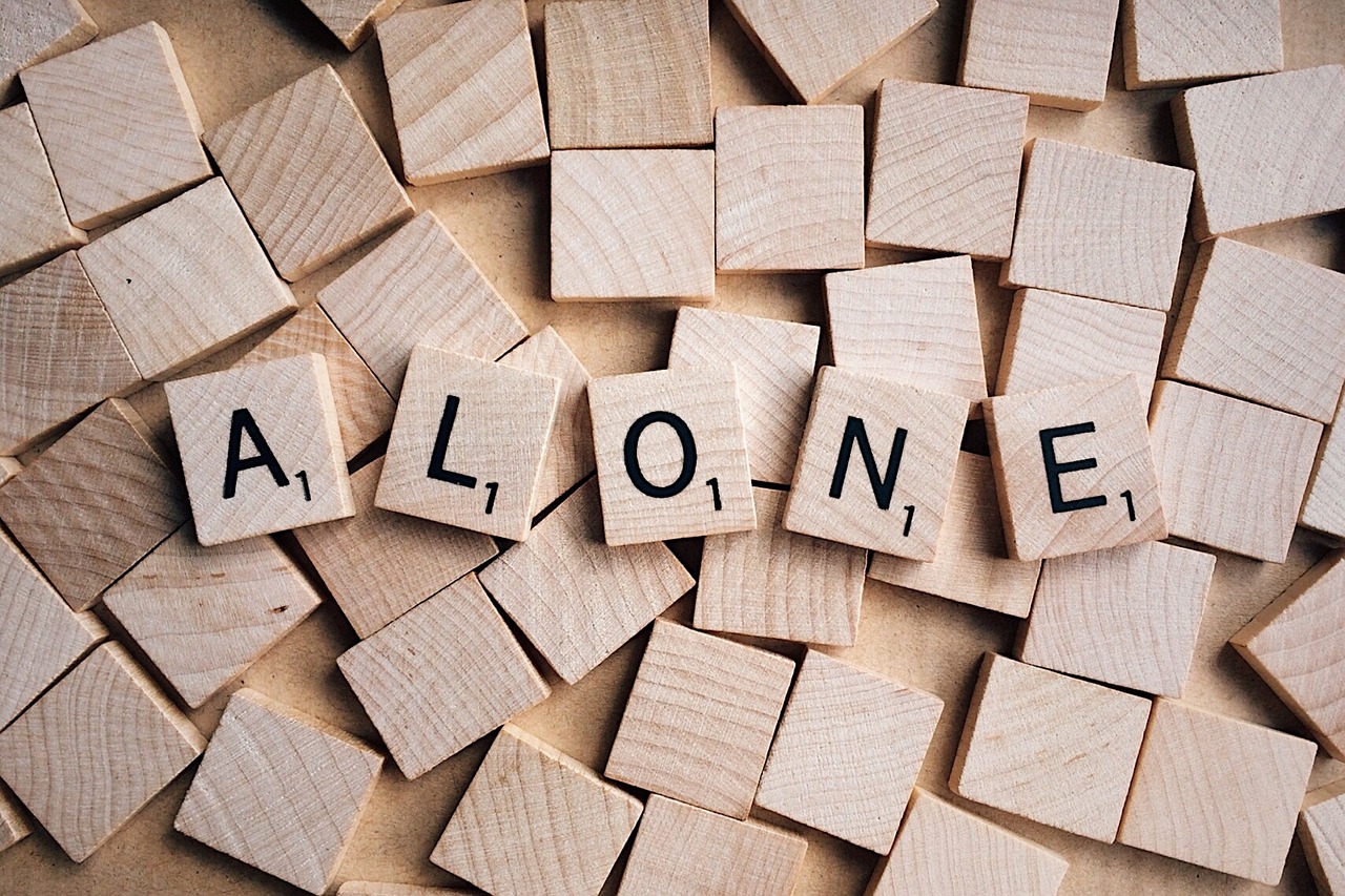 Image - alone lonely word letters wooden