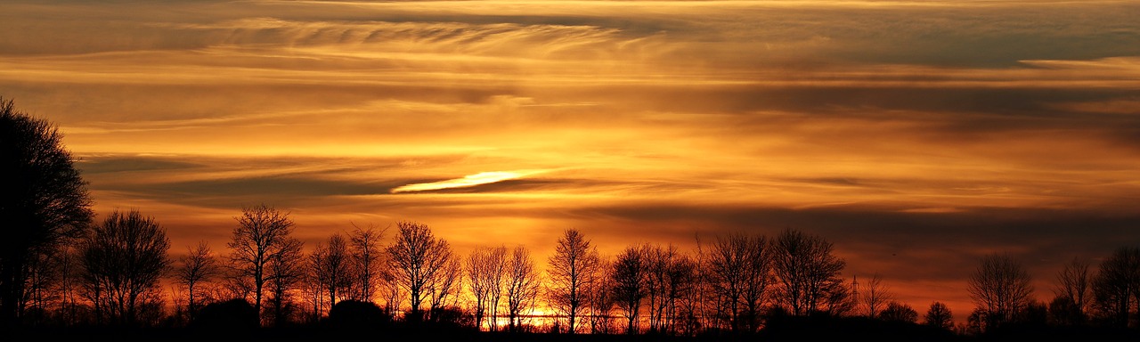 Image - sunset sun evening sky clouds