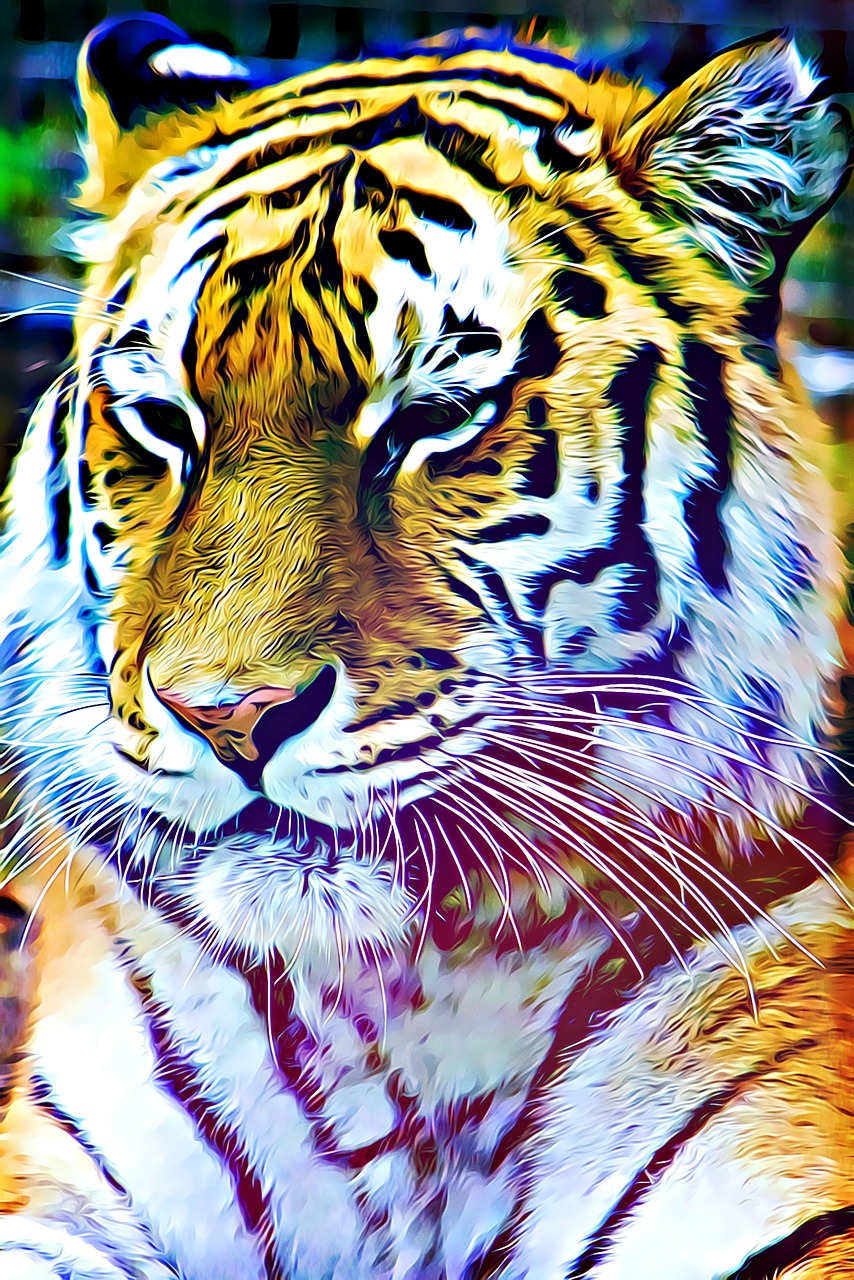 Image - digital graphics tiger striped