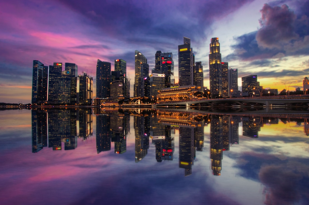 Image - singapore marina bay sunset sunrise