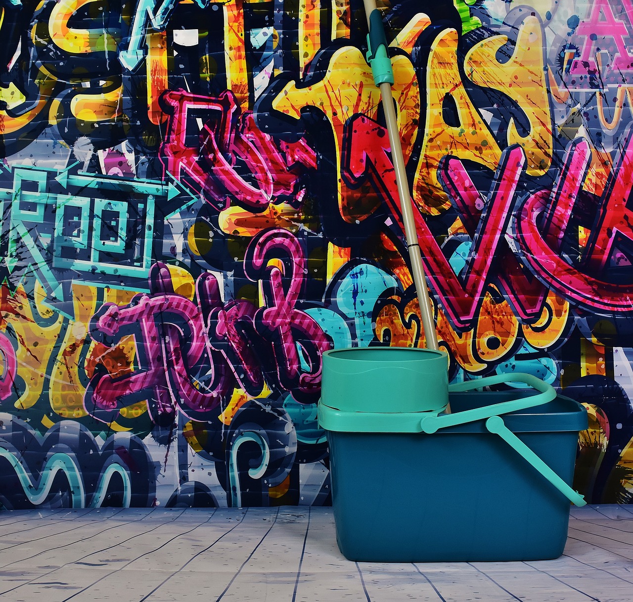 Image - graffiti putz bucket remove