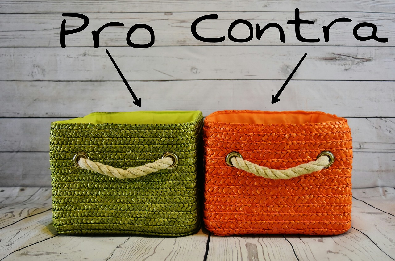 Image - pros and cons weigh compare baskets