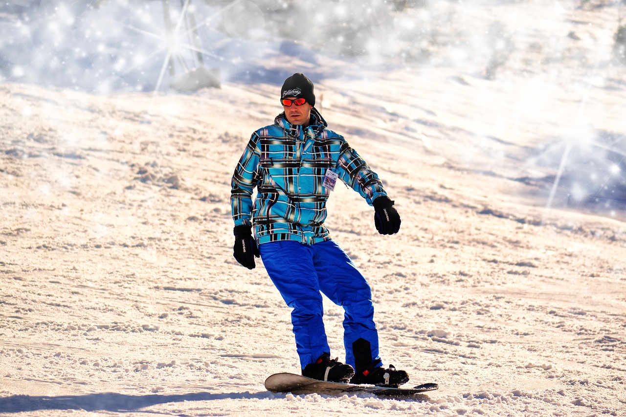 Image - snowboarding man winter