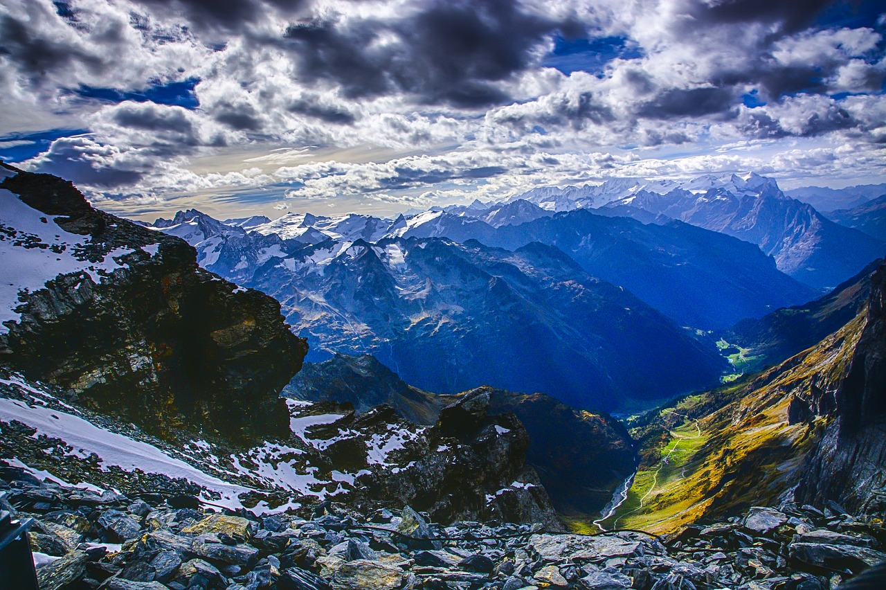 Image - alpine panorama mountain summit