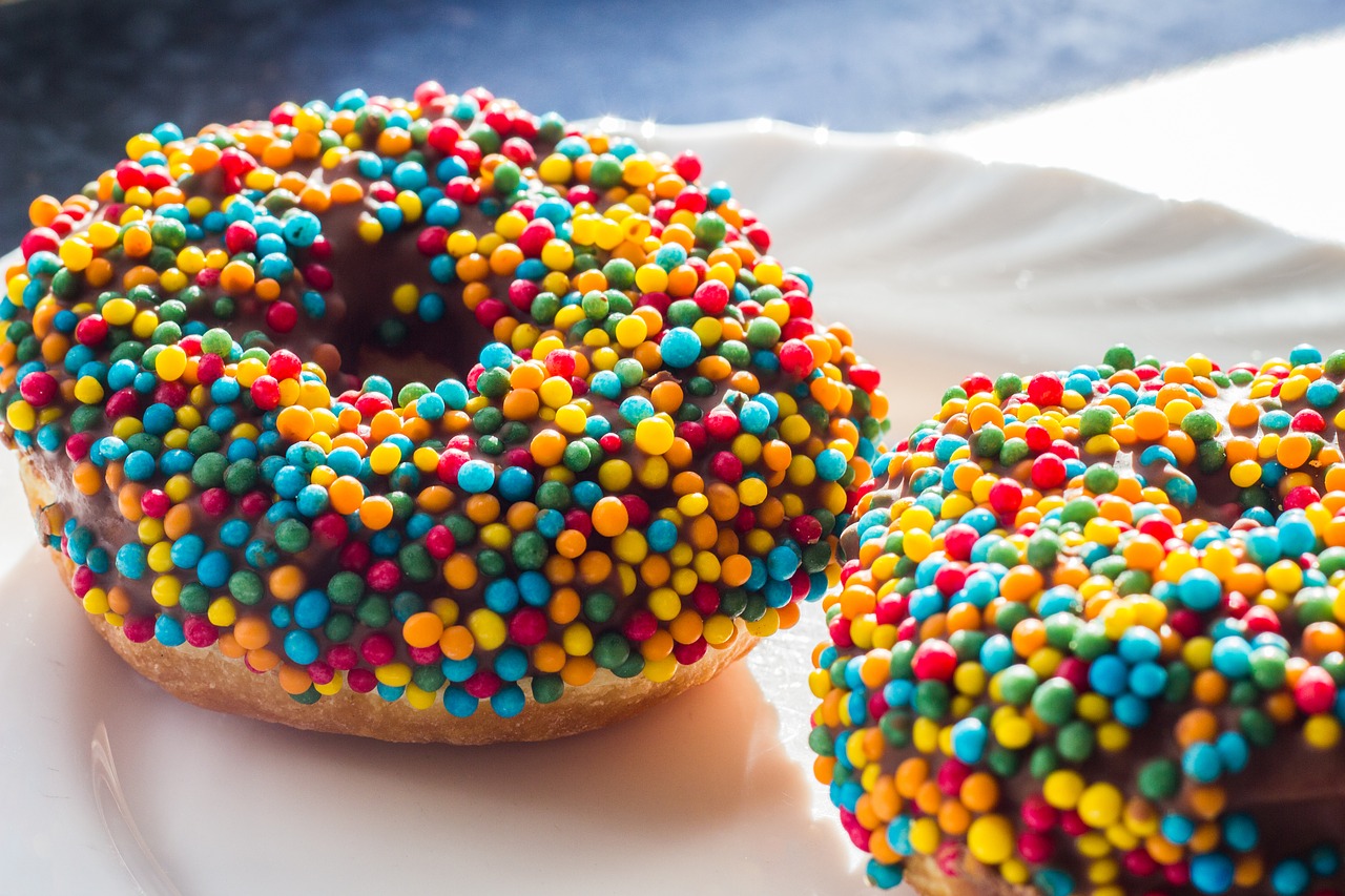 Image - donut carnival color sweets sugar