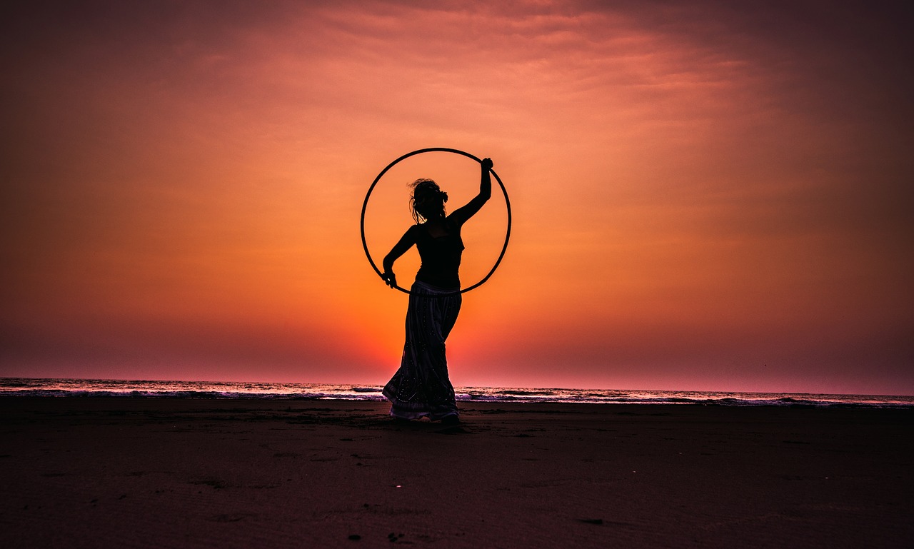 Image - hula hoop lady hoop woman body