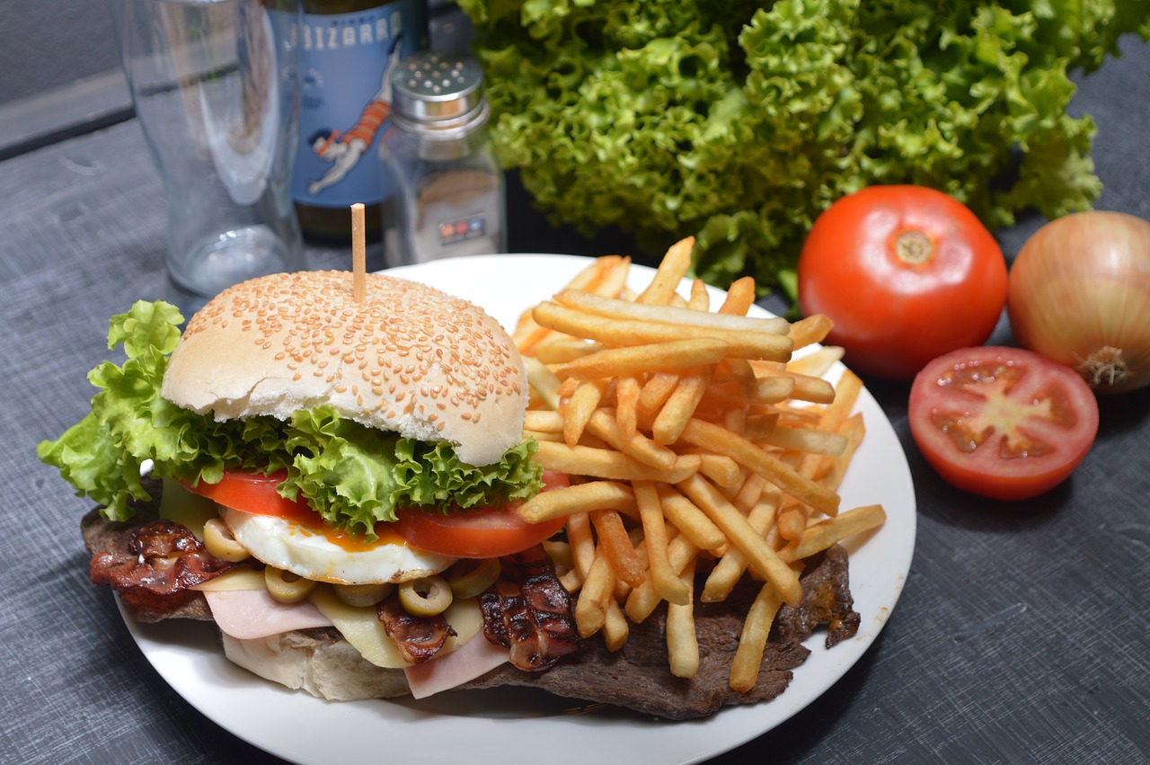 Image - burger french fries potato chips