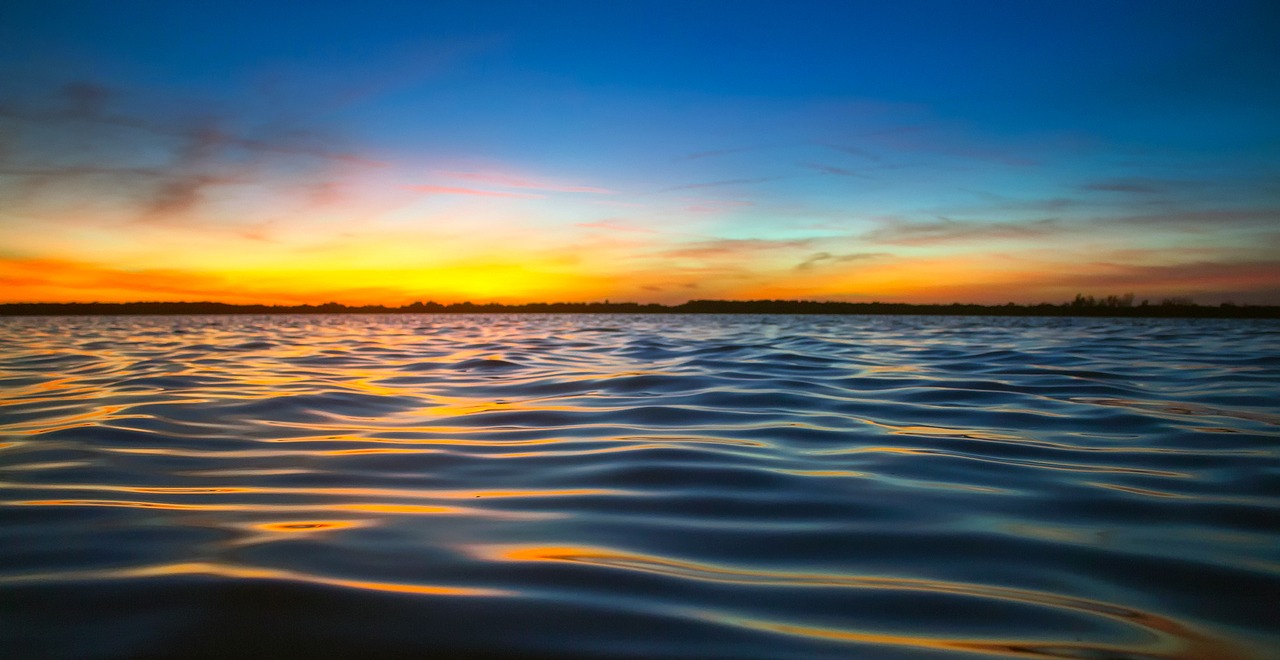 Image - panorama lake water sunset dusk