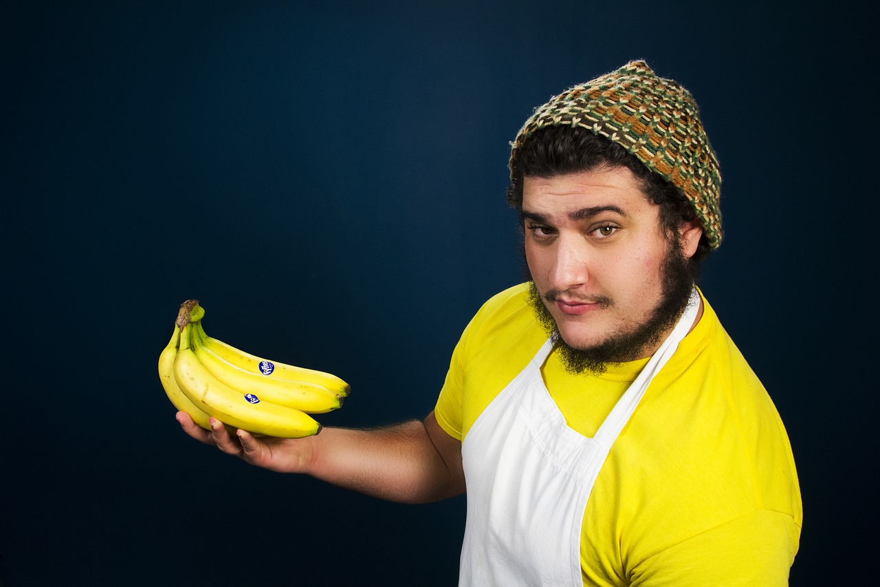 Image - banana portrait yellow fruit