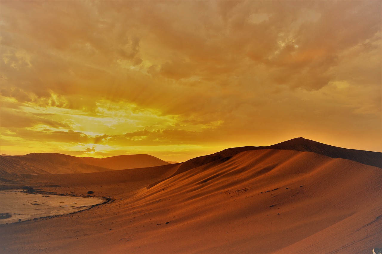 Image - sunrise desert sand sand dune