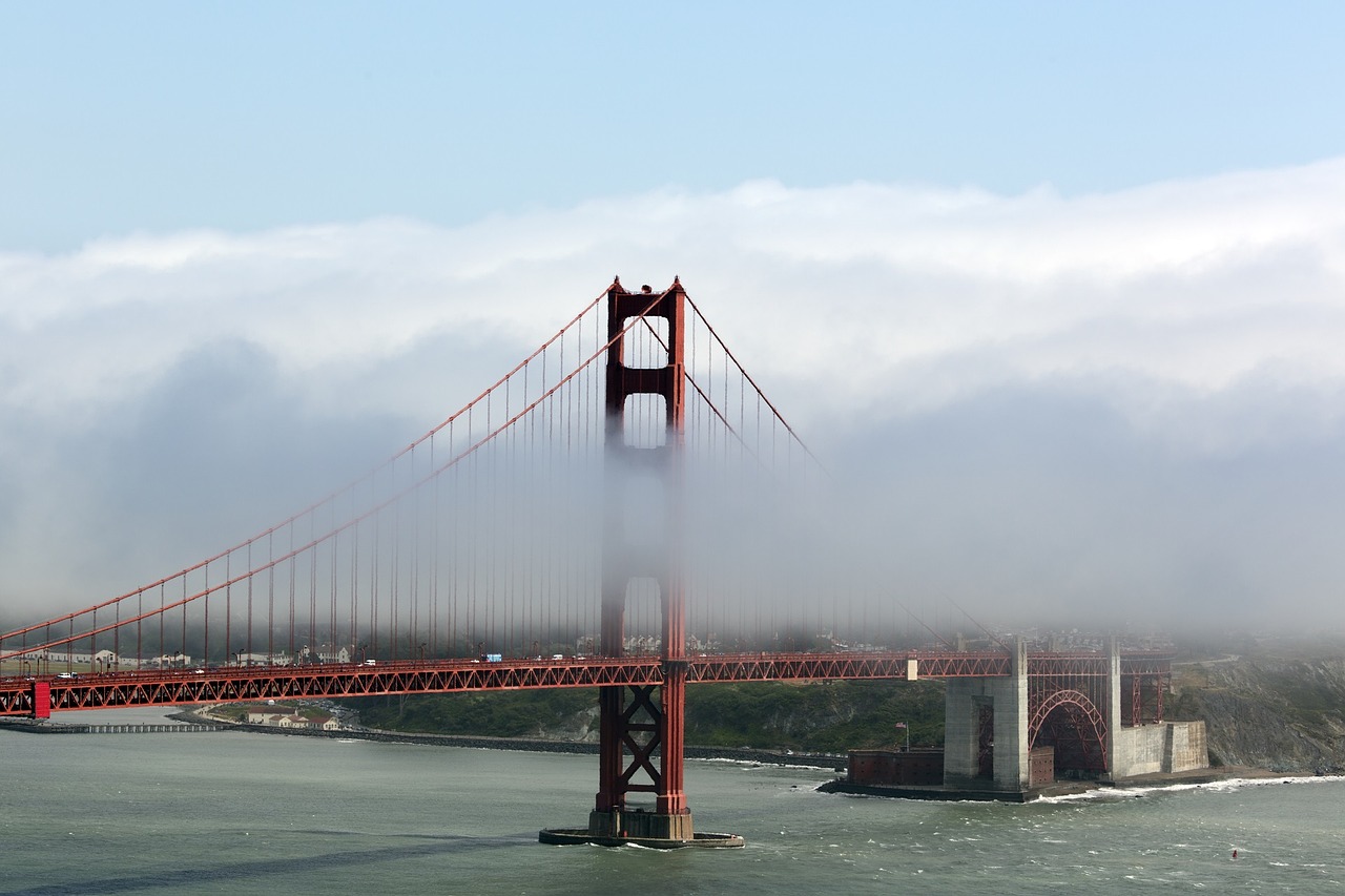 Image - golden gate bridge fog landmark