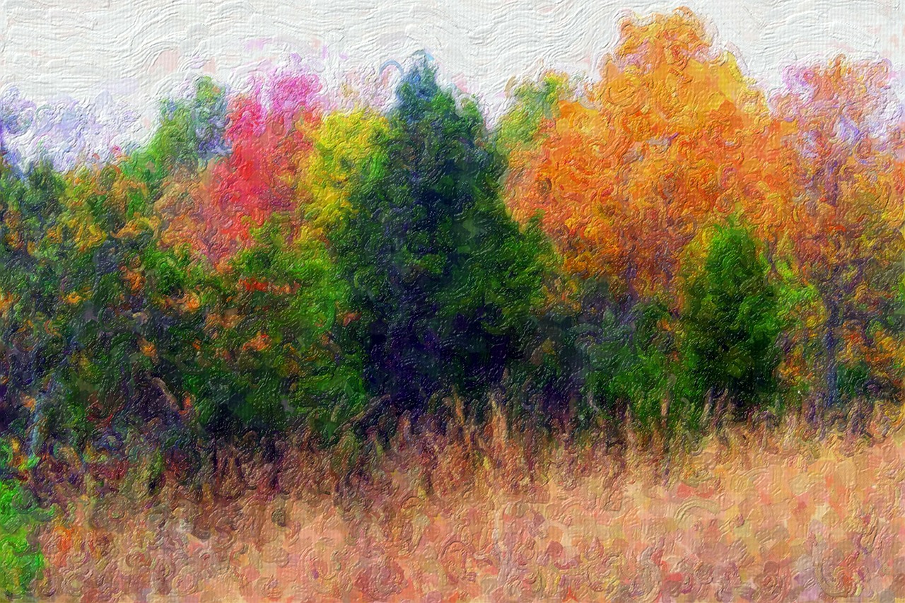 Image - painting autumn landscape trees