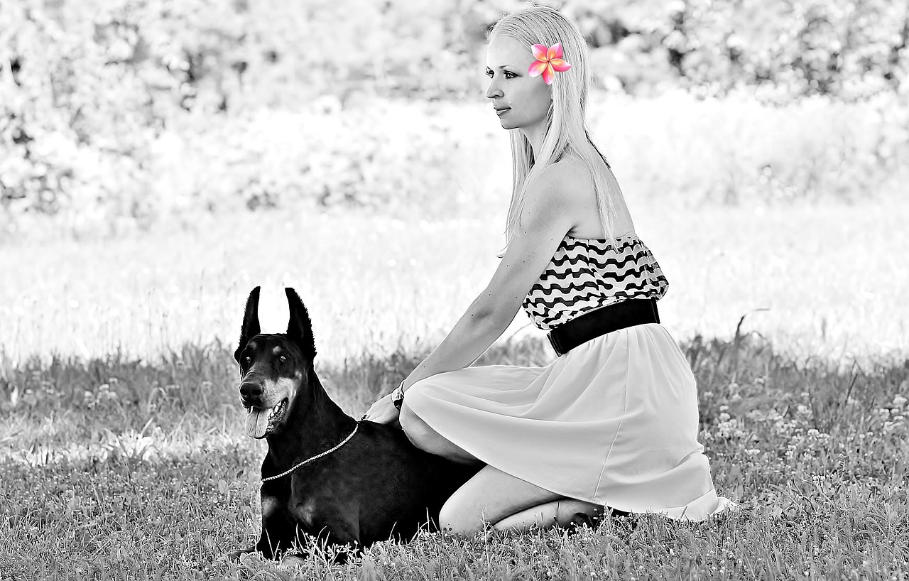 Image - black white blonde woman sitting
