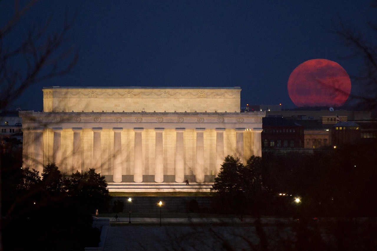 Image - lincoln memorial monument full moon