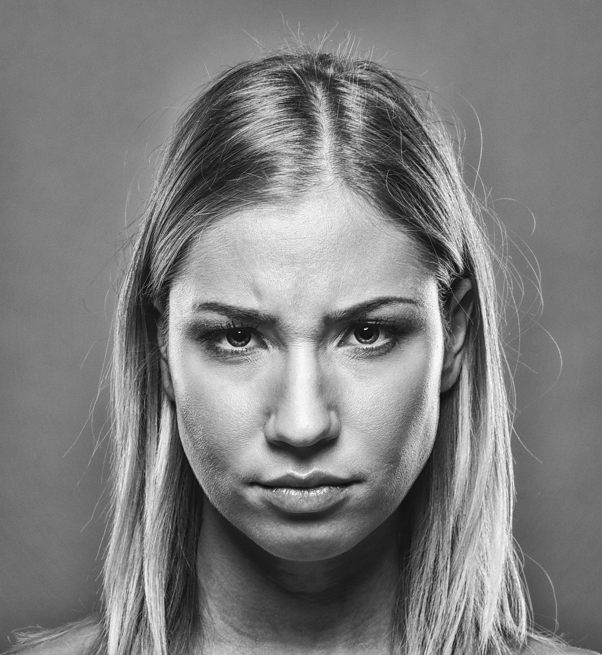 Image - portrait girl blonde eyes person