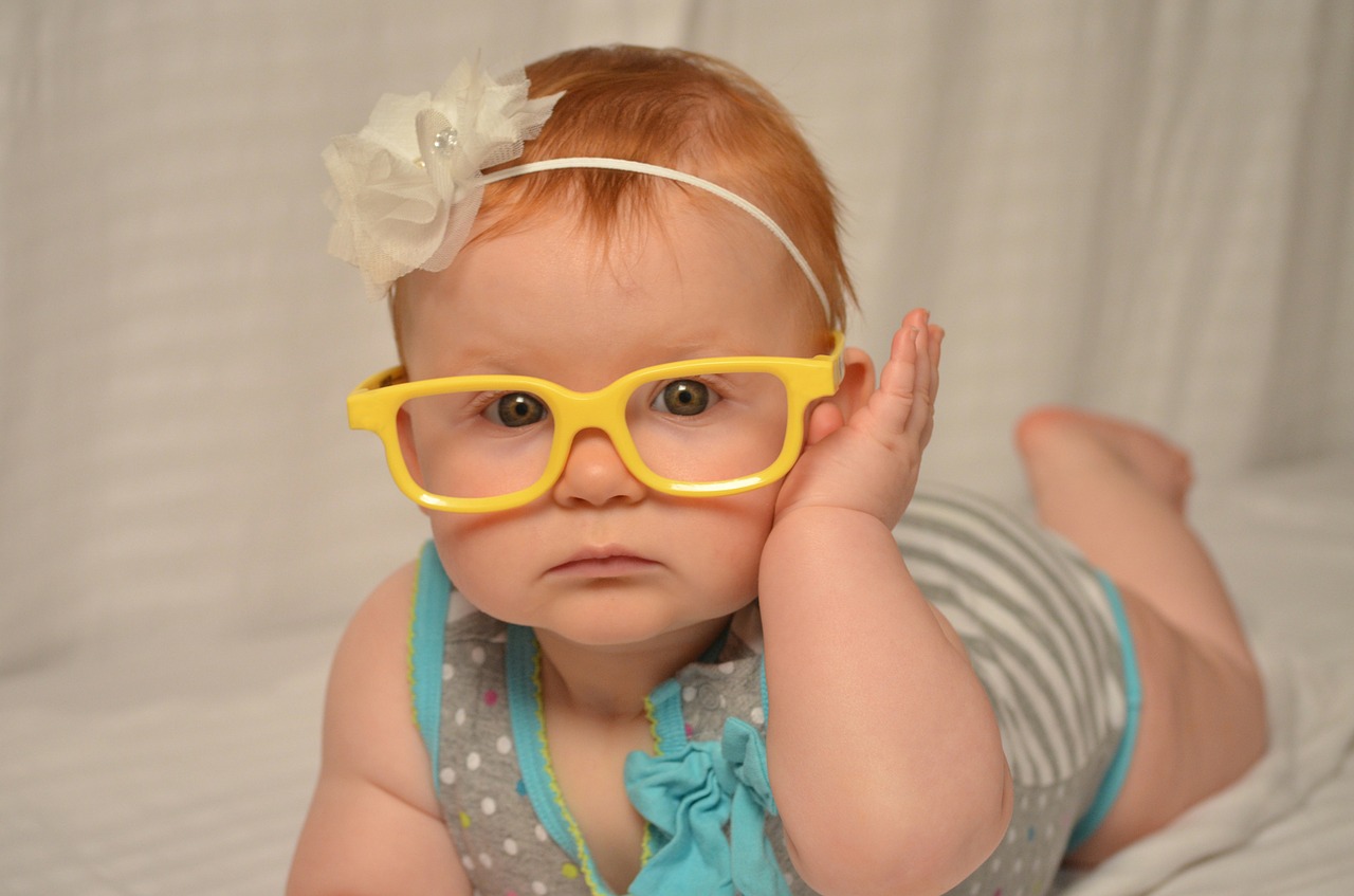 Image - baby glasses cute happy child kid