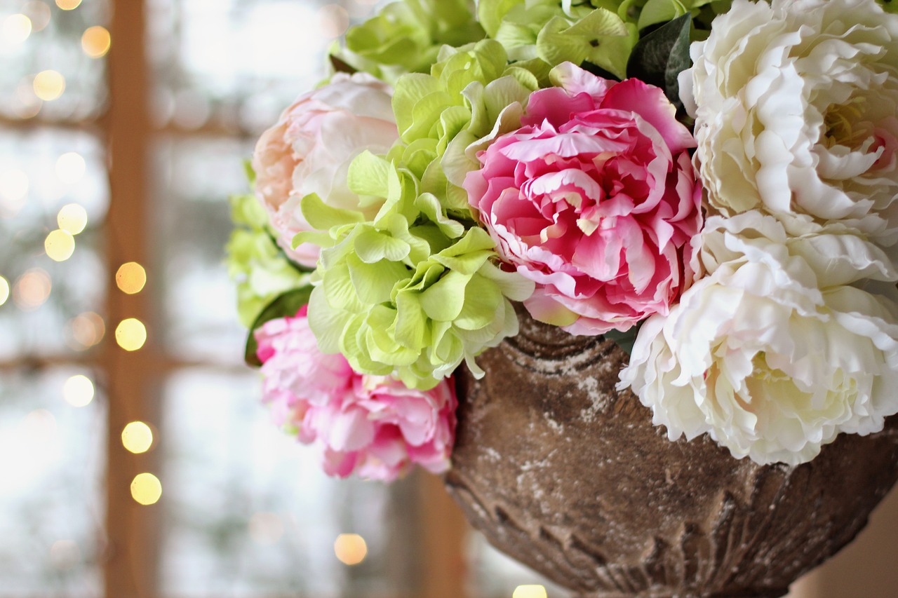 Image - peonies hydrangeas nature spring