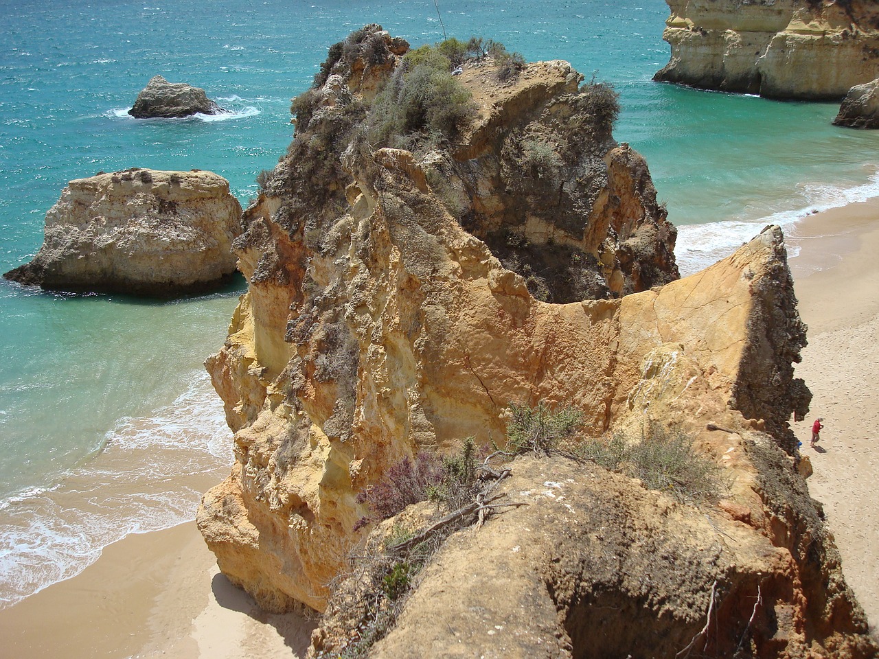 Image - portugal algarve sea rocks coast