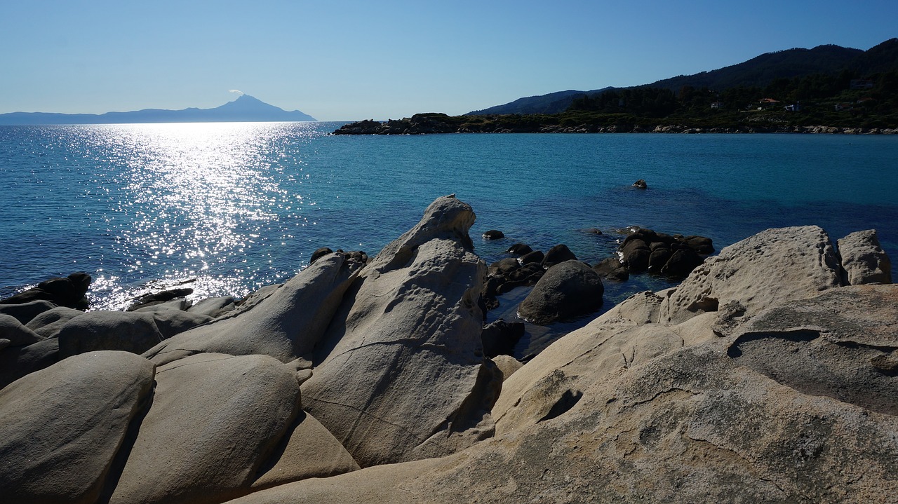 Image - greece calkidiki rocks sea sun