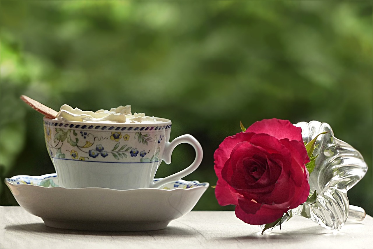Image - drink coffee cream enjoy rose