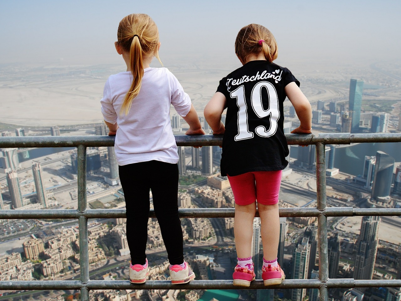 Image - dubai view girl fence brave gorge