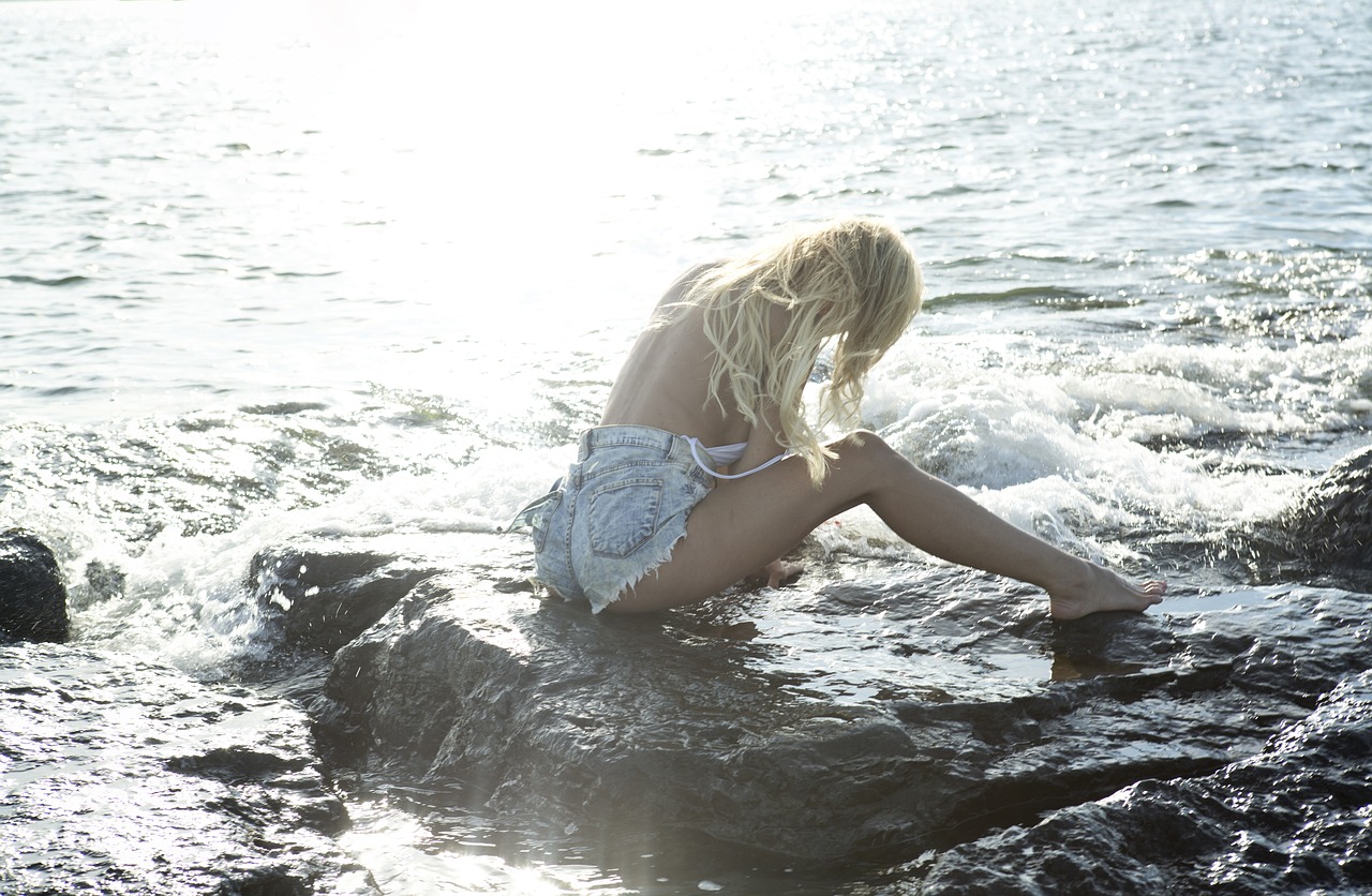 Image - mermaid thoughtful girl woman