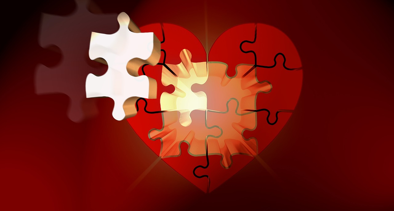 Image - puzzle heart light luck puzzles