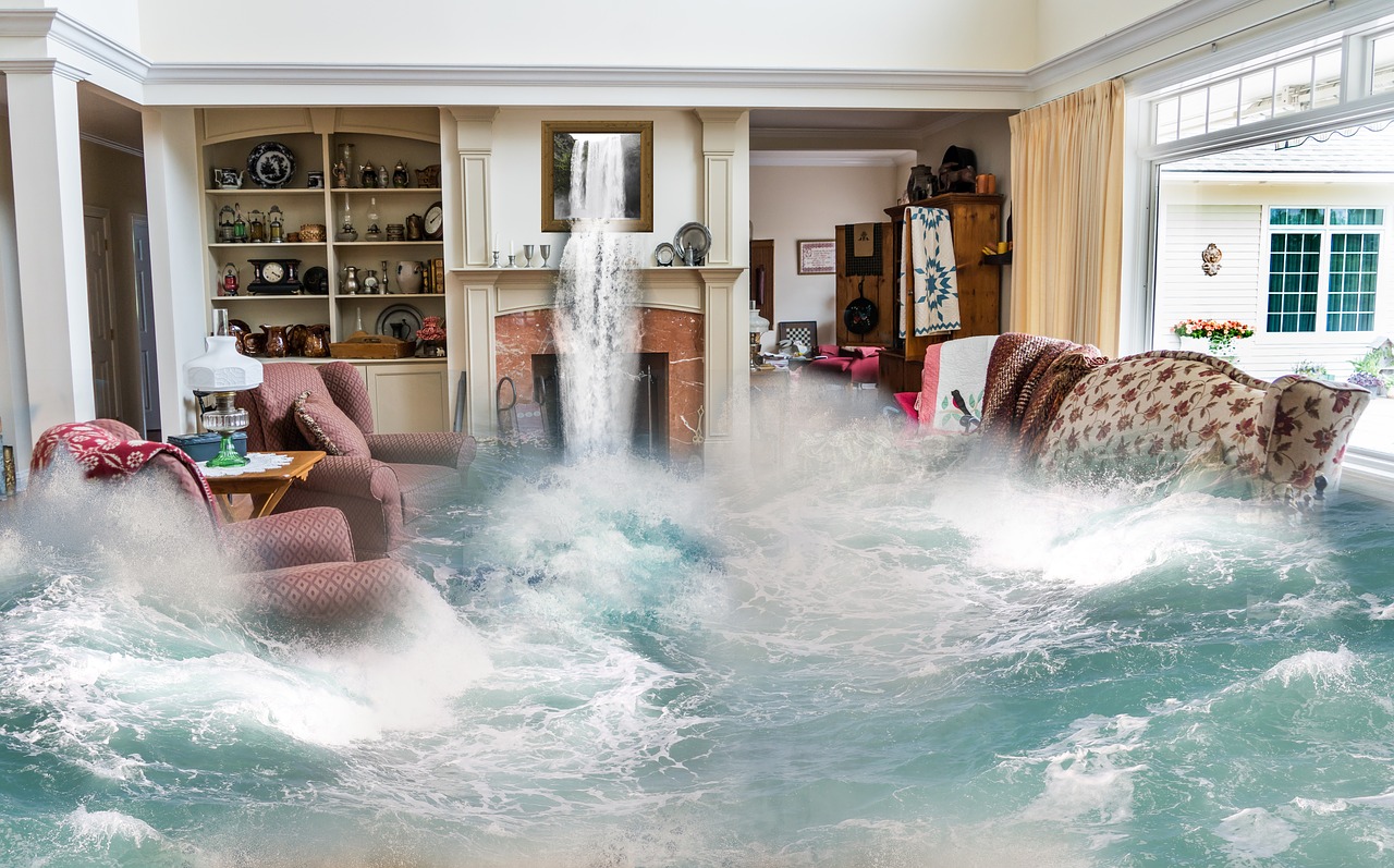 Image - flooding surreal living room design