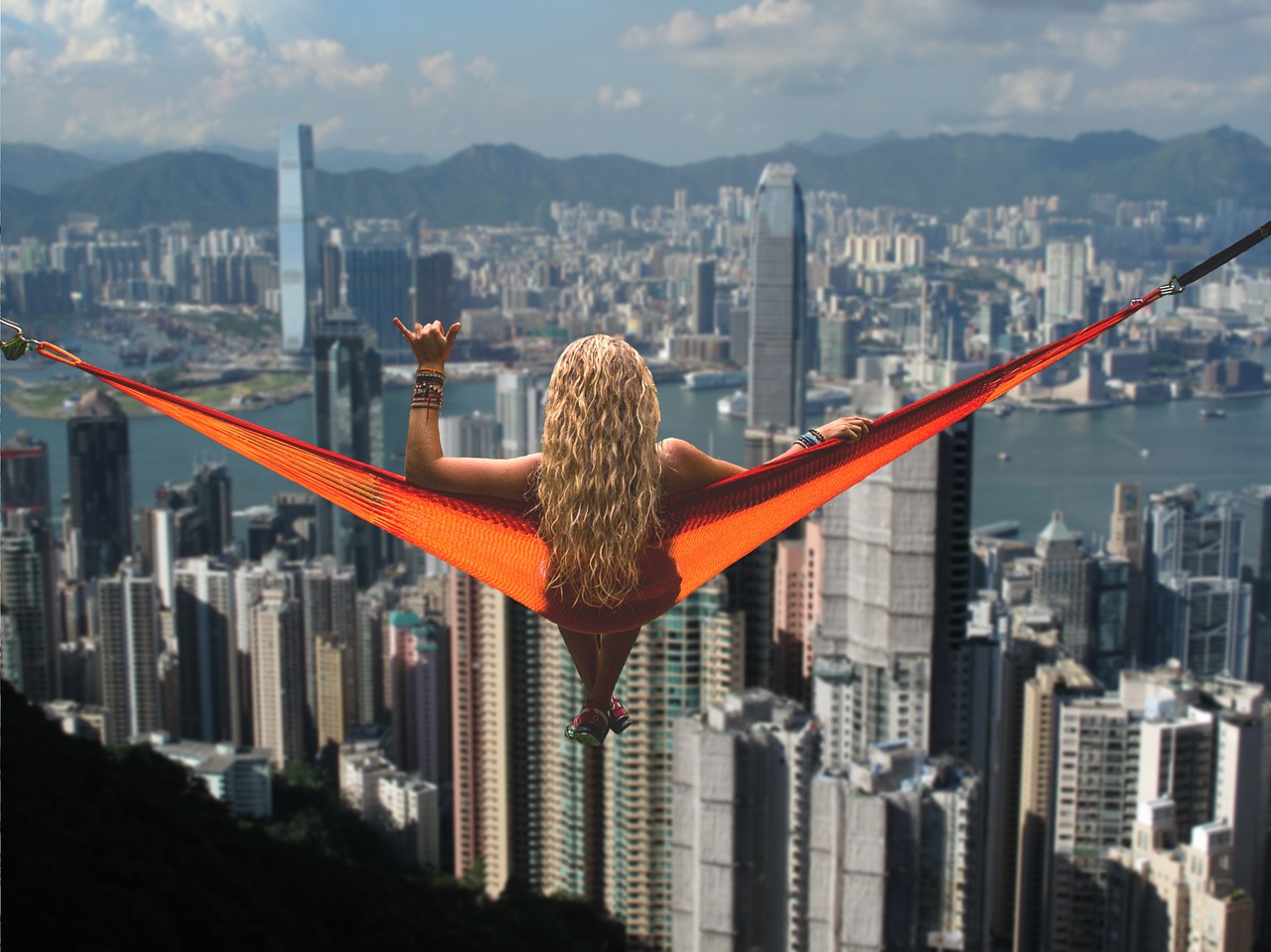 Image - hammock girl hong kong relaxation